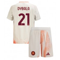 AS Roma Paulo Dybala #21 Udebanesæt Børn 2024-25 Kortærmet (+ Korte bukser)